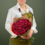 33 малиновые розы (Кения) фото 3